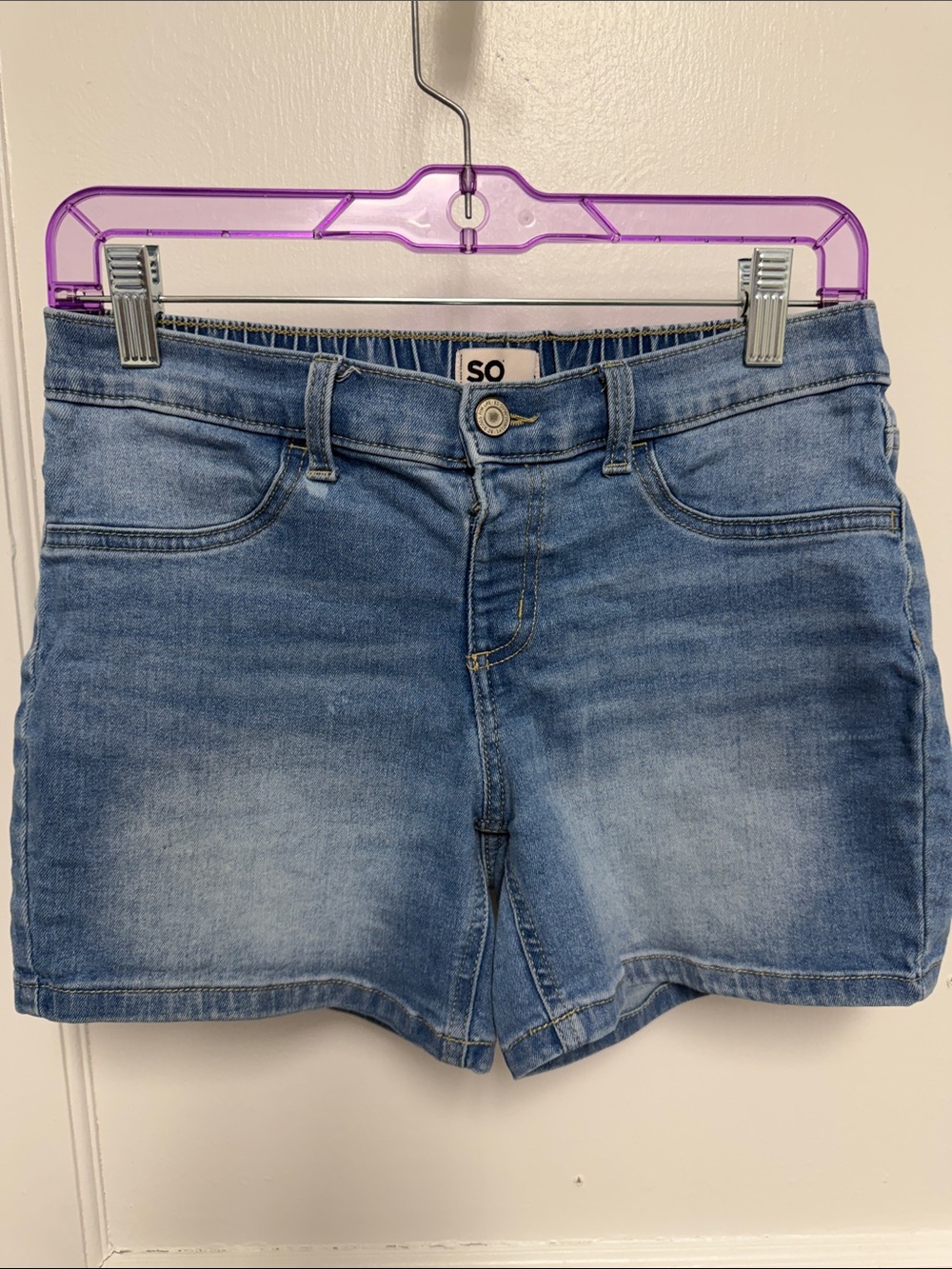 SO Light Blue Washed Denim Jean Shorts
